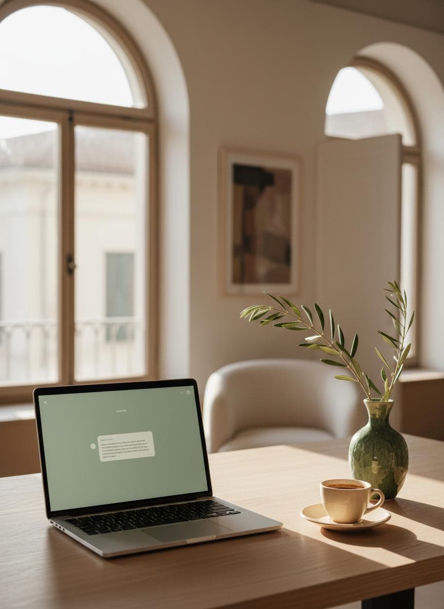 Scrivania italiana con ItaMind al centro del lavoro quotidiano